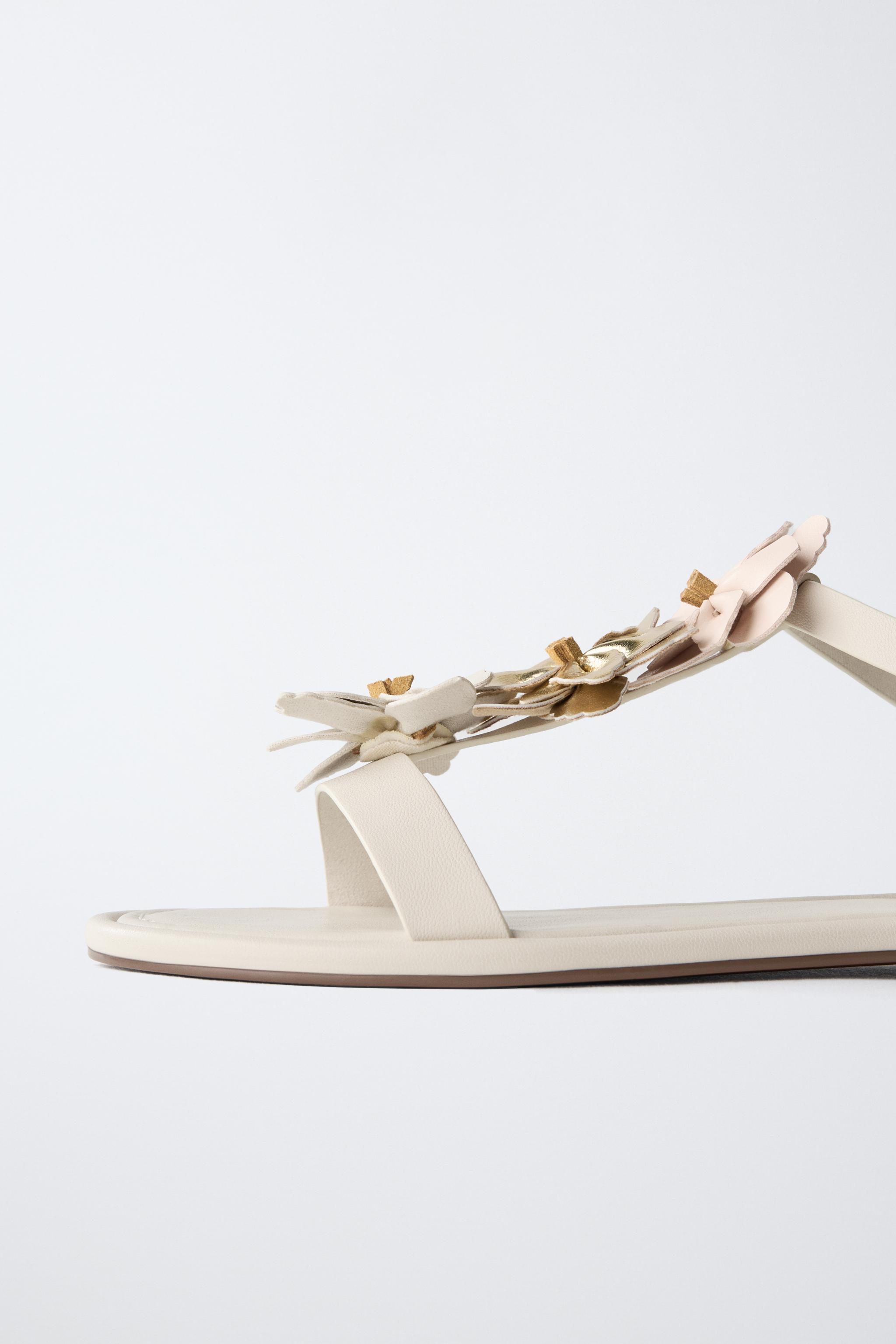 Детские сандалии Zara FLORAL SANDALS — фото 6