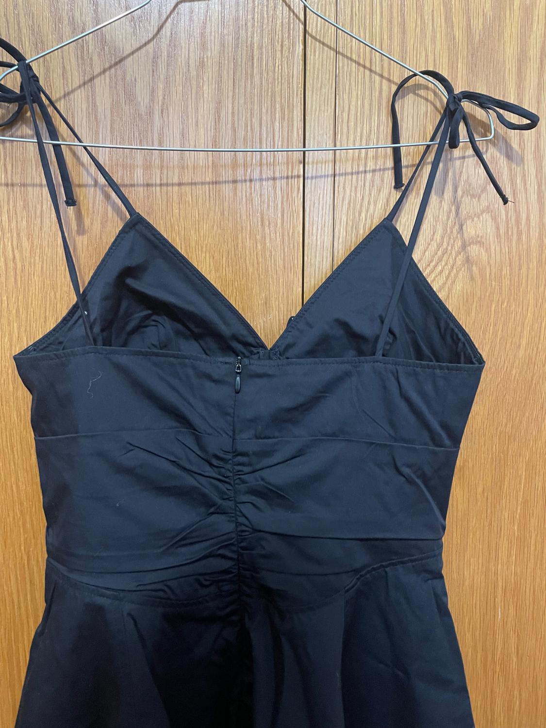 SHORT GABARDINE DRESS WITH TIES - Image 4