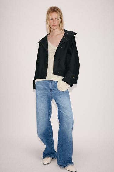ZW COLLECTION DOUBLE-BREASTED JACKET - Dark navy by Zara