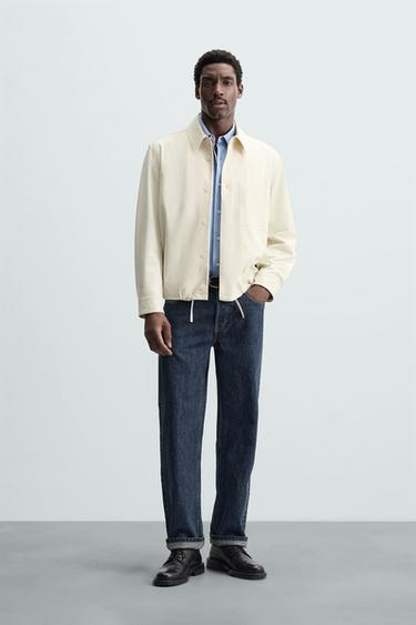 VISCOSE BLEND OVERSHIRT - Ecru by Zara - Image 0