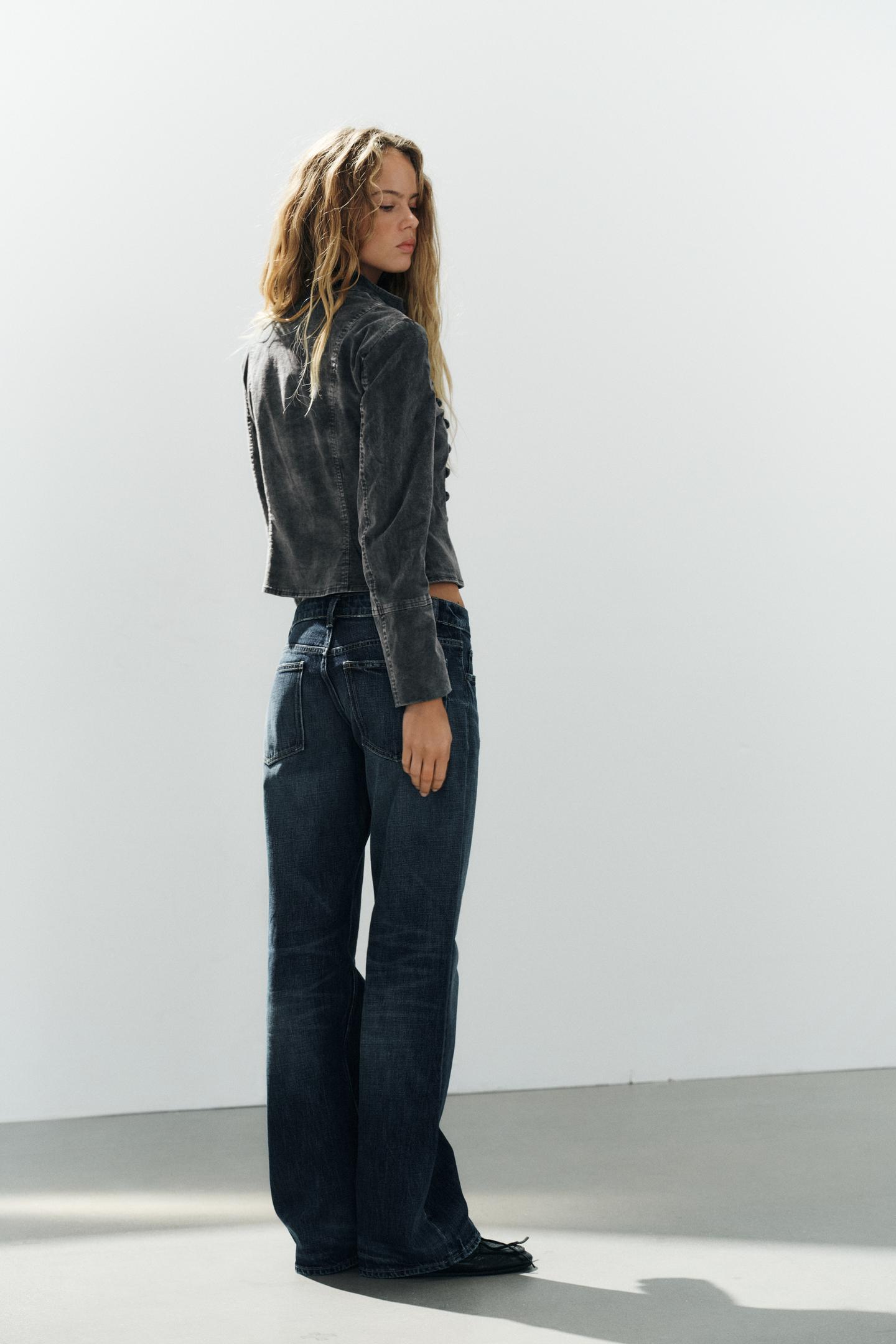 Женская куртка Zara Fitted Velvet, цвет: Серый — фото 4