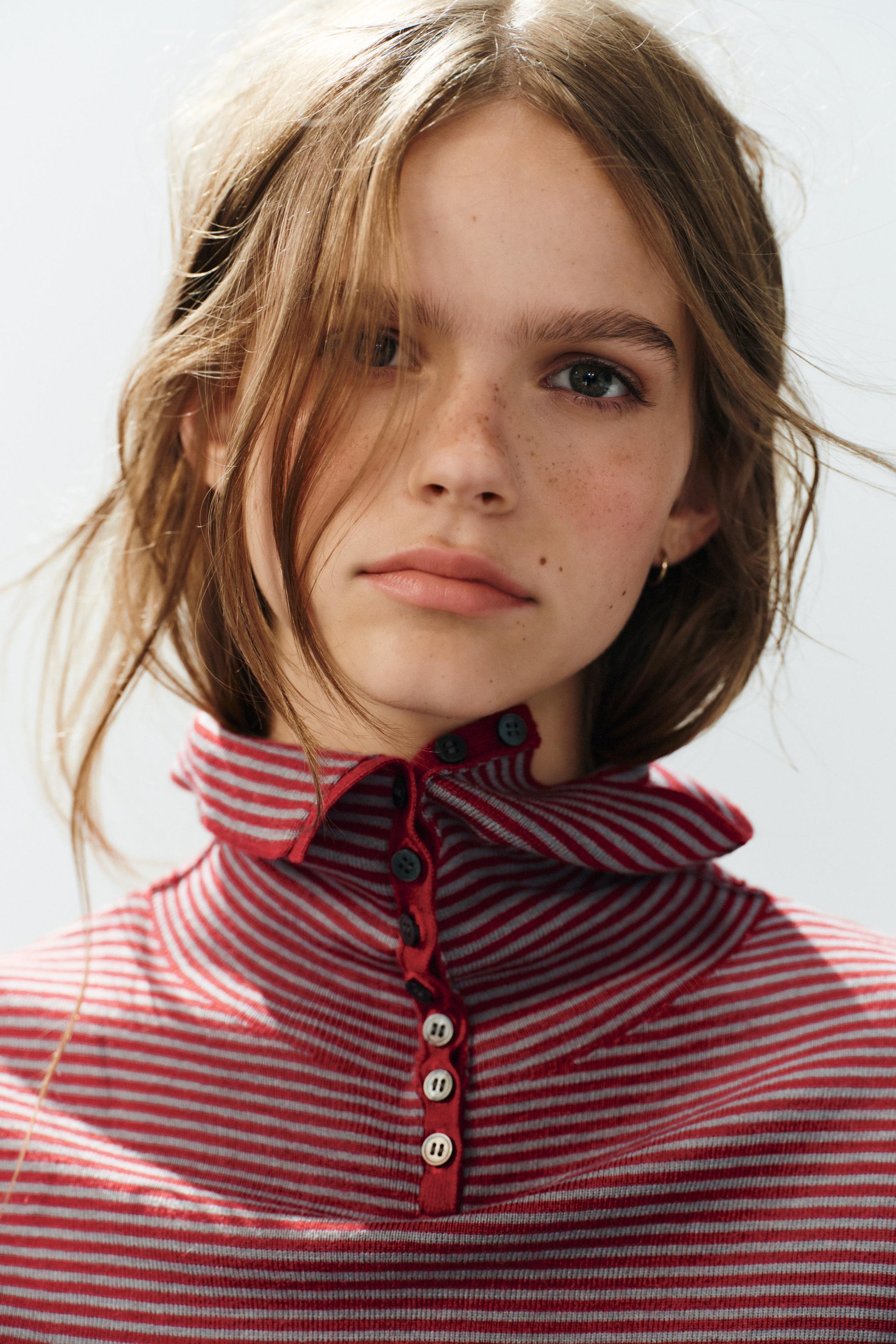 WOOL-BLEND STRIPED JUMPER — Red