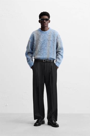 BRUSHED TEXTURE SWEATER - Blue by Zara - Image 0