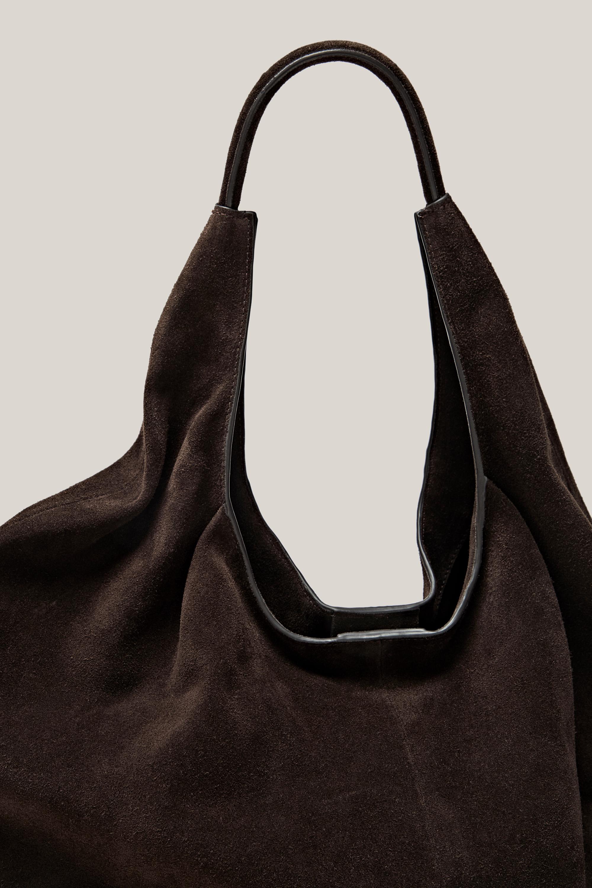 Split leather maxi shopper bag - LIMITED EDITION