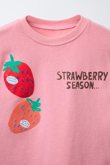 T-SHIRT IMPRIMÉ FRUITS - Rose pastel de Zara - Image 2
