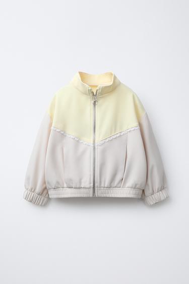 SPORTY JACKET WITH TULLE STRIPES - Light yellow by Zara