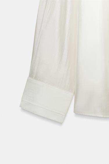 CHEMISE FLUIDE ZW COLLECTION - Blanc cassé de Zara - Image 6