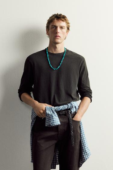 AARON LEVINE X ZARA LONG SLEEVE T-SHIRT - Black by Zara