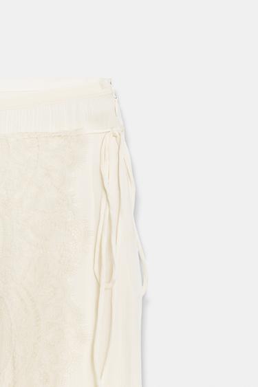 JUPE PARÉO EN DENTELLE ZW COLLECTION - Blanc cassé de Zara - Image 8