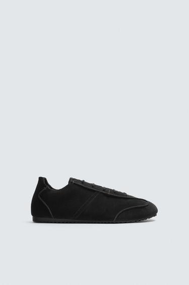 LEATHER TRAINERS LIMITED EDITION - Black by Zara