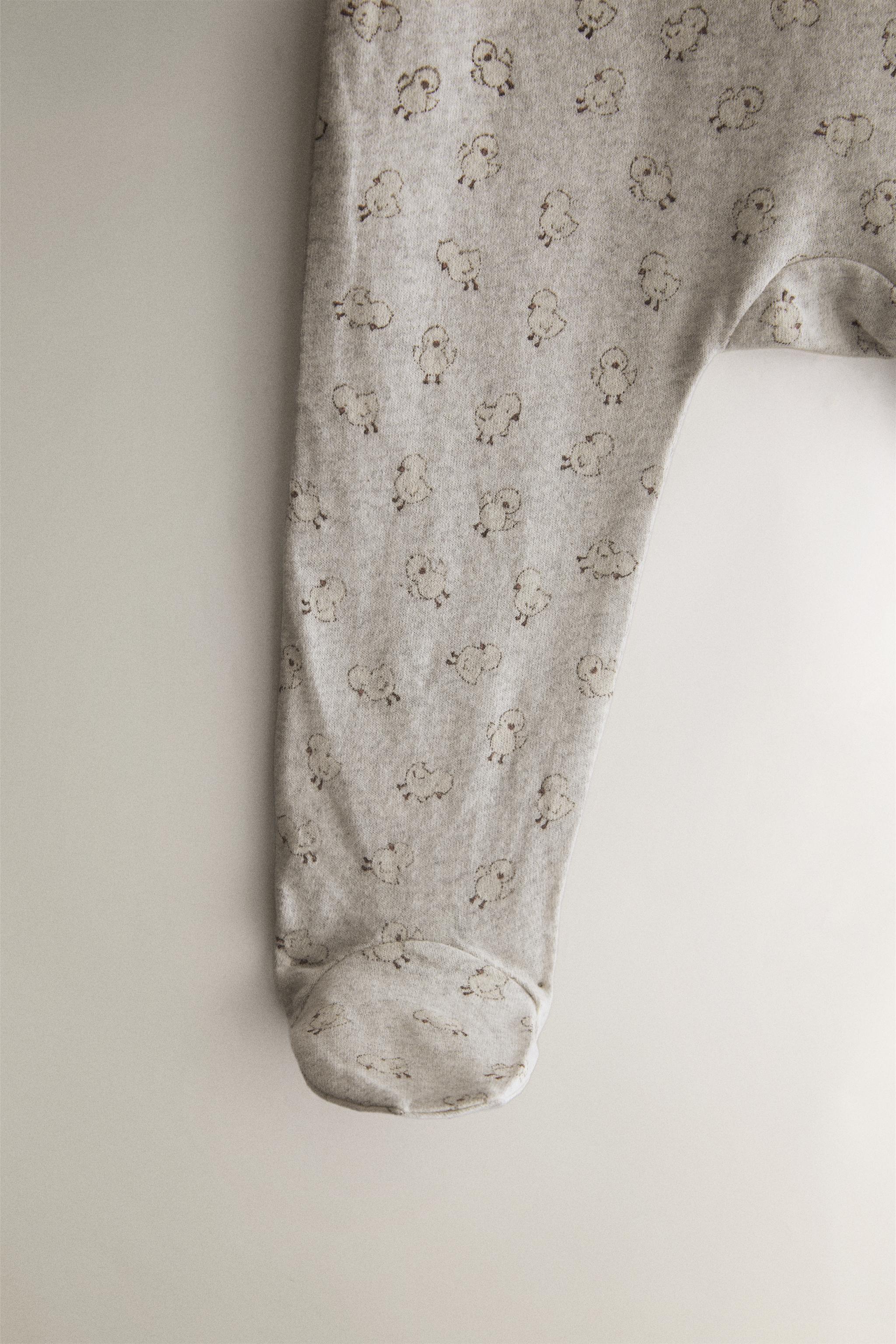 Детские комбинезоны Zara BABY CHICKS FOOTED ROMPER — фото 4