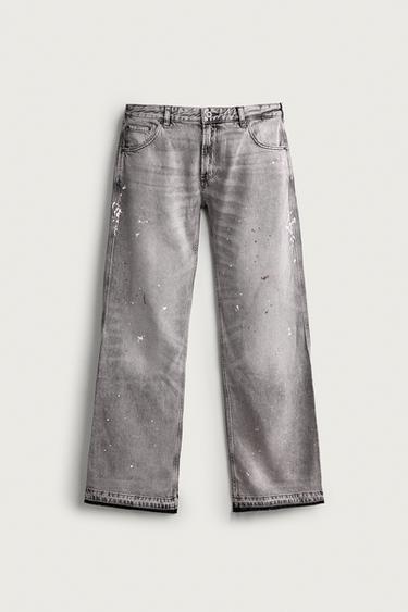 Zara LOW-RISE BOOTCUT JEANS - Gray
