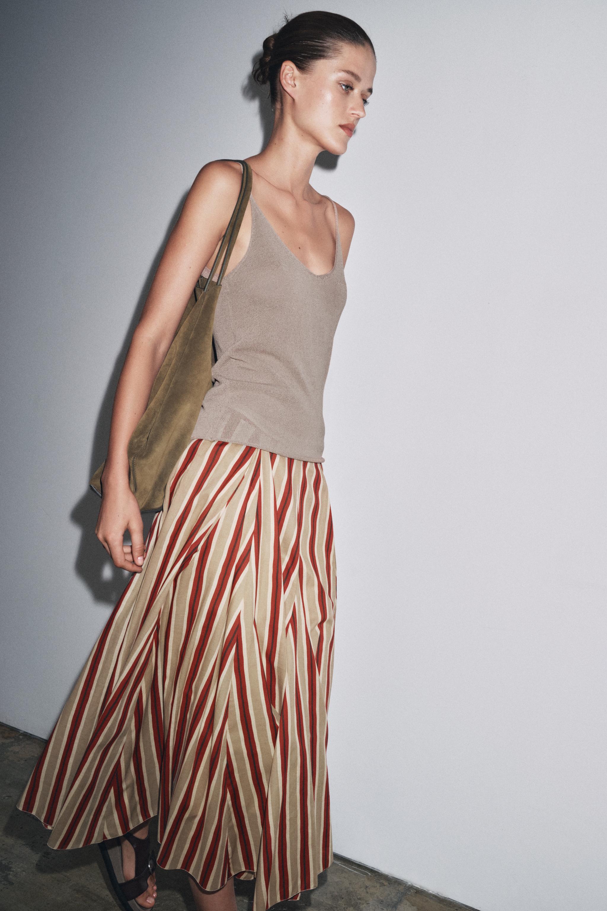 ZARA zw ミディスカート ZARA】ザラ XS ZW COLLECTIONフィットミディスカート タイト
