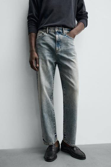 ДЖИНСЫ STRAIGHT ДЛИНОЙ ДО ЩИКОЛОТКИ — ВЫЦВЕТШИЙ СИНИЙ от Zara