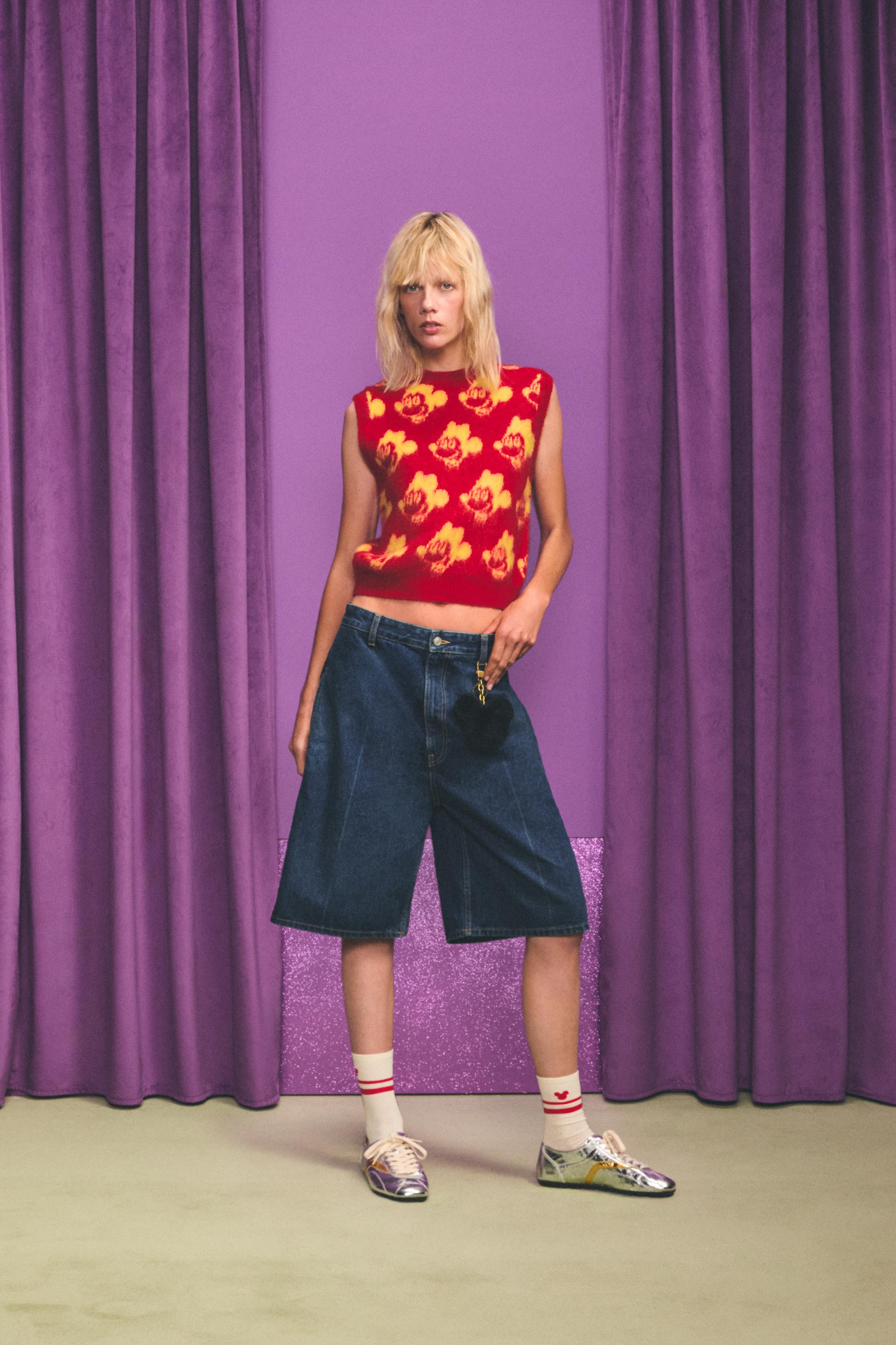ミッキー HARRY LAMBERT FOR ZARA X DISNEY 起毛ニットベスト