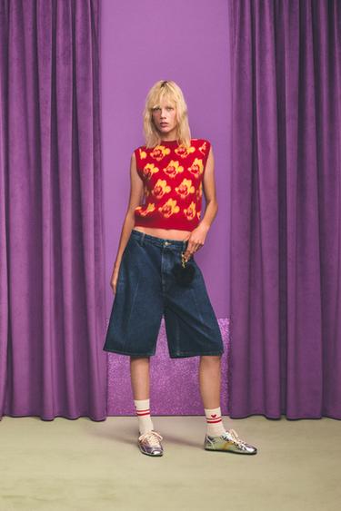 MICKEY BRUSHED KNIT VEST HARRY LAMBERT FOR ZARA X DISNEY - Red by Zara - Image 0