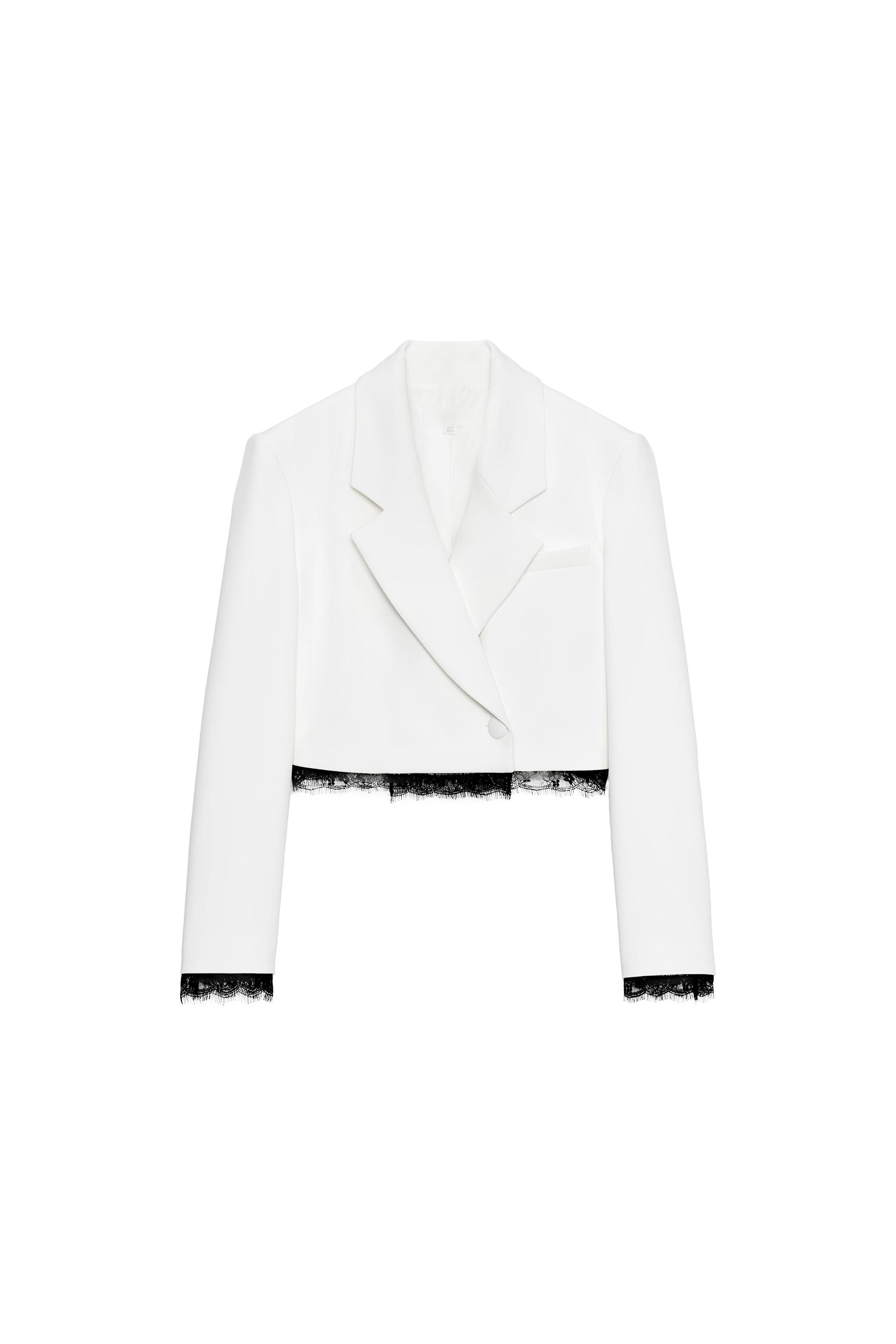 VESTE BIMATIÈRE DENTELLE ÉPAULETTES
