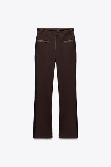 PANTALÓN FLARE ZW COLLECTION - Marrón de Zara
