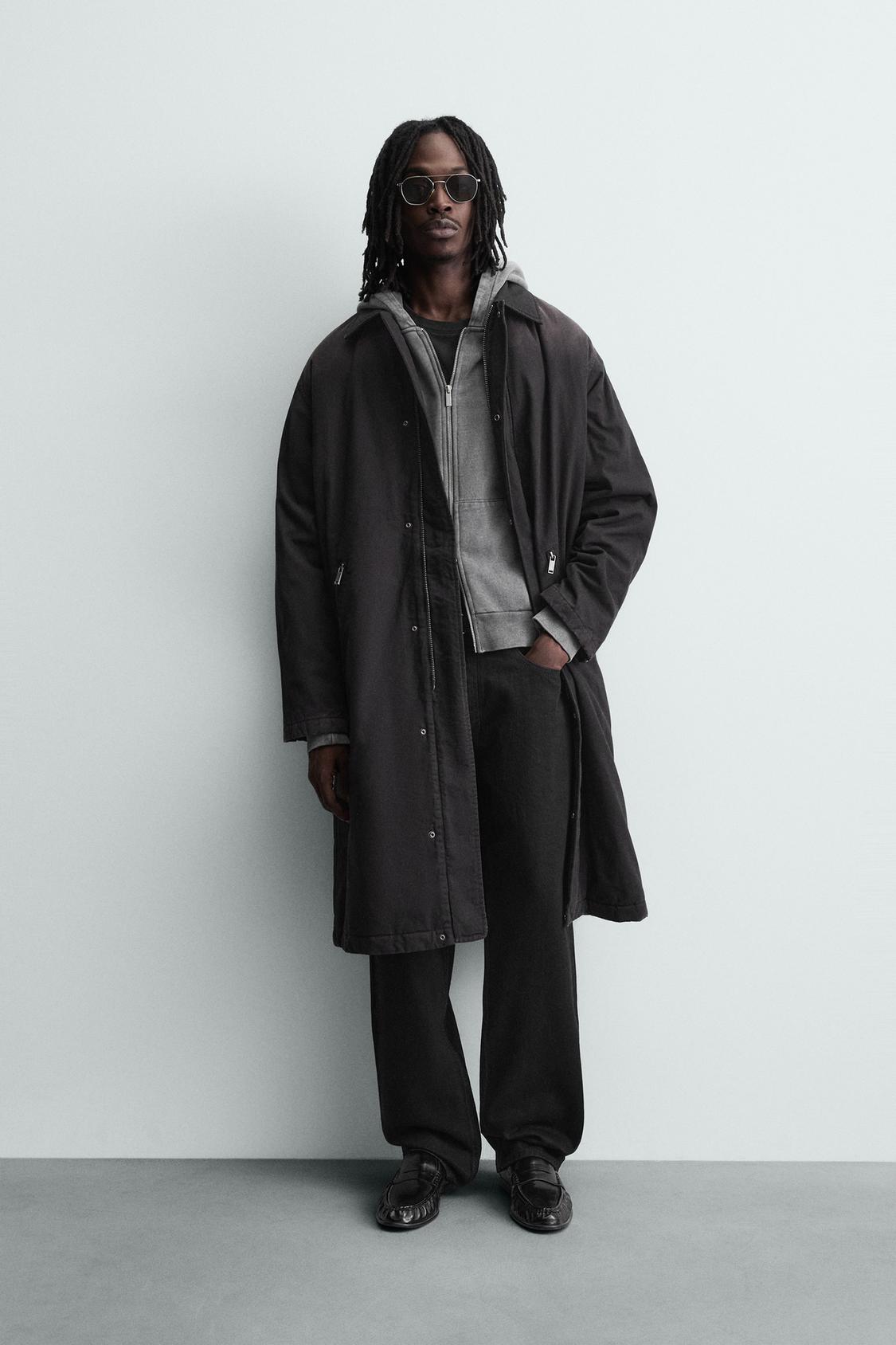 ВЫСТИРАННОЕ ДЖИНСОВОЕ ПАЛЬТО ZARA