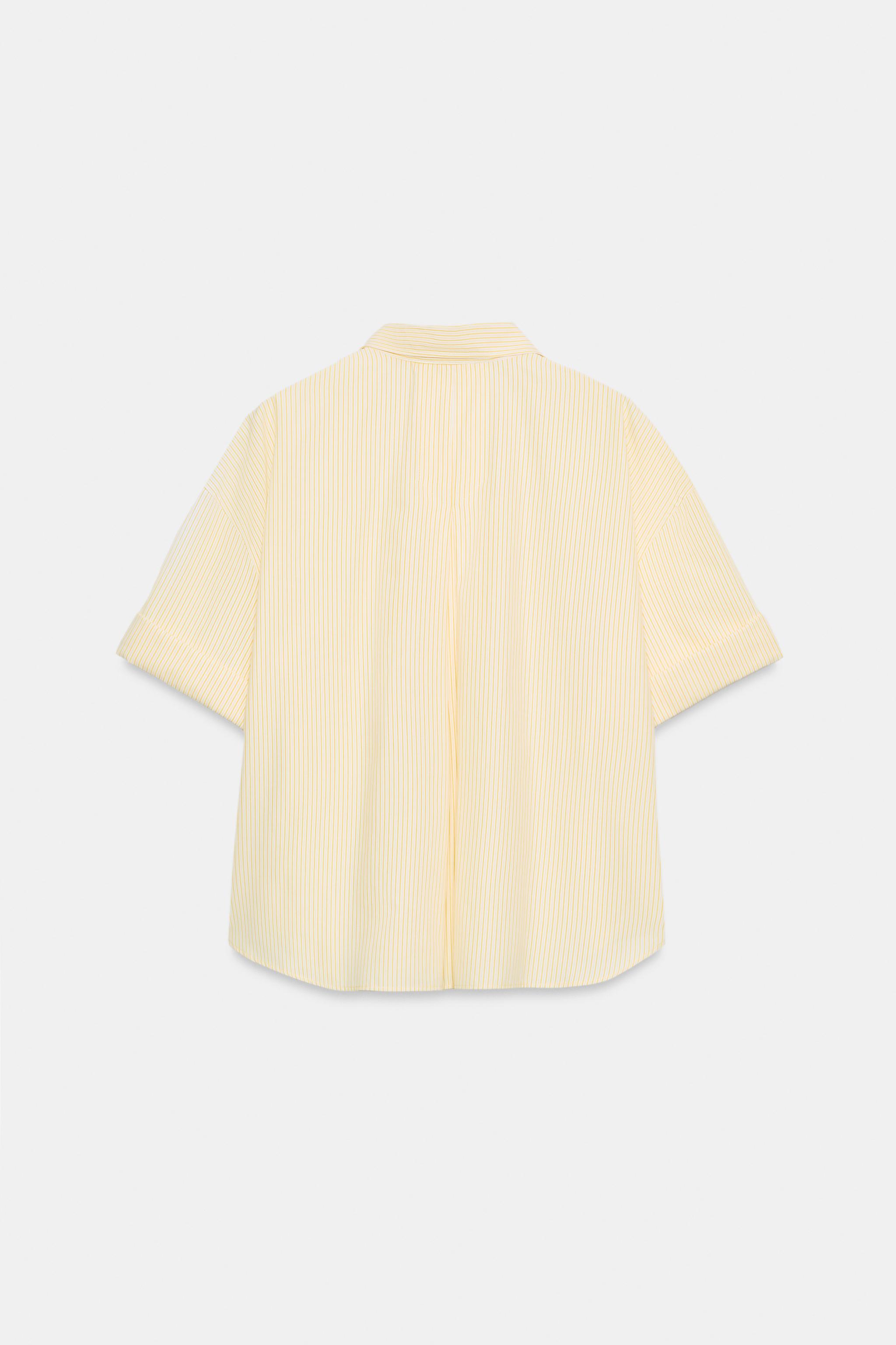 OVERSIZED STRIPED POPLIN SHIRT