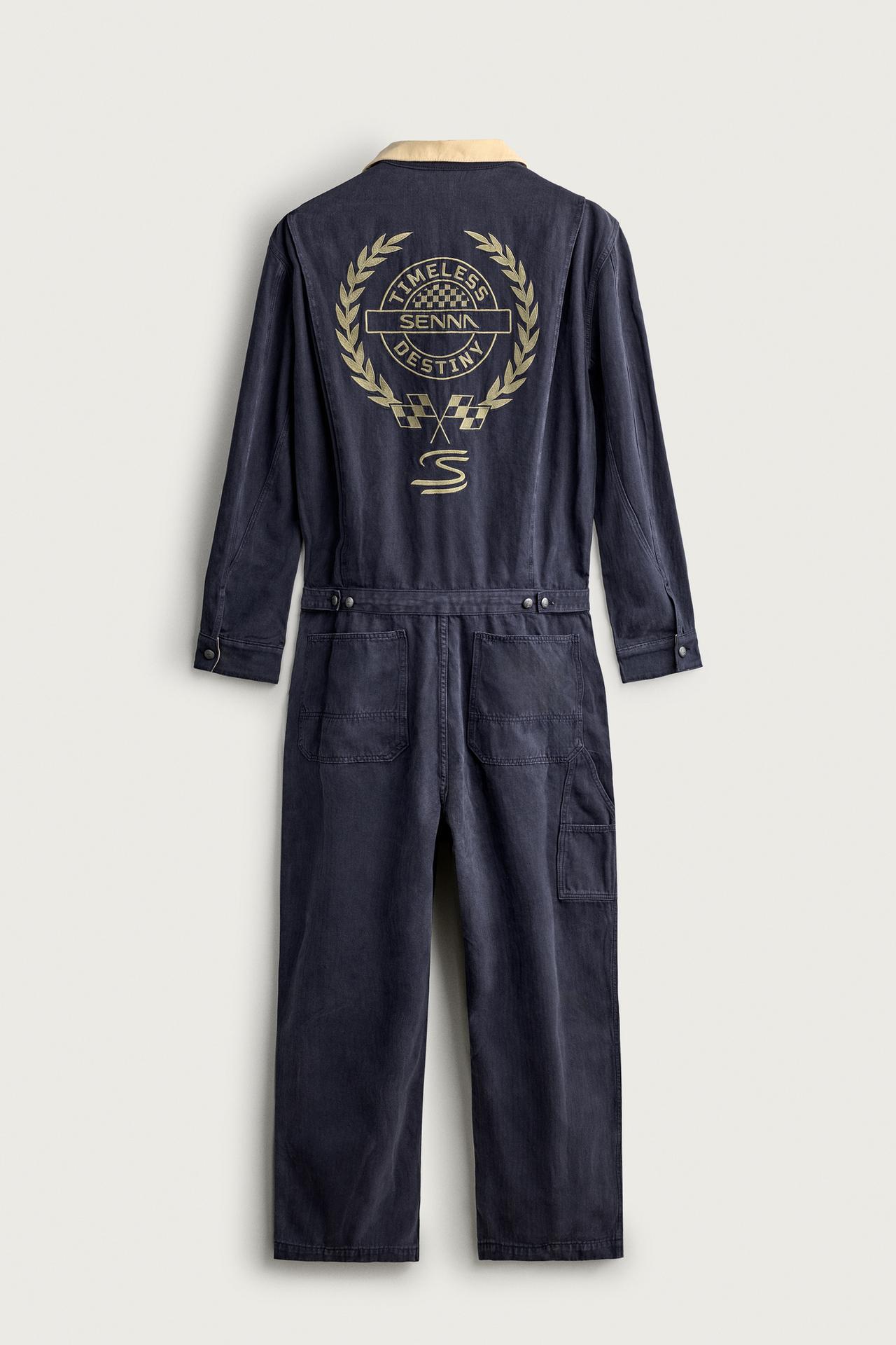 AYRTON SENNA © SENNA BRANDS OVERSIZE JUMPSUIT — Ink blue