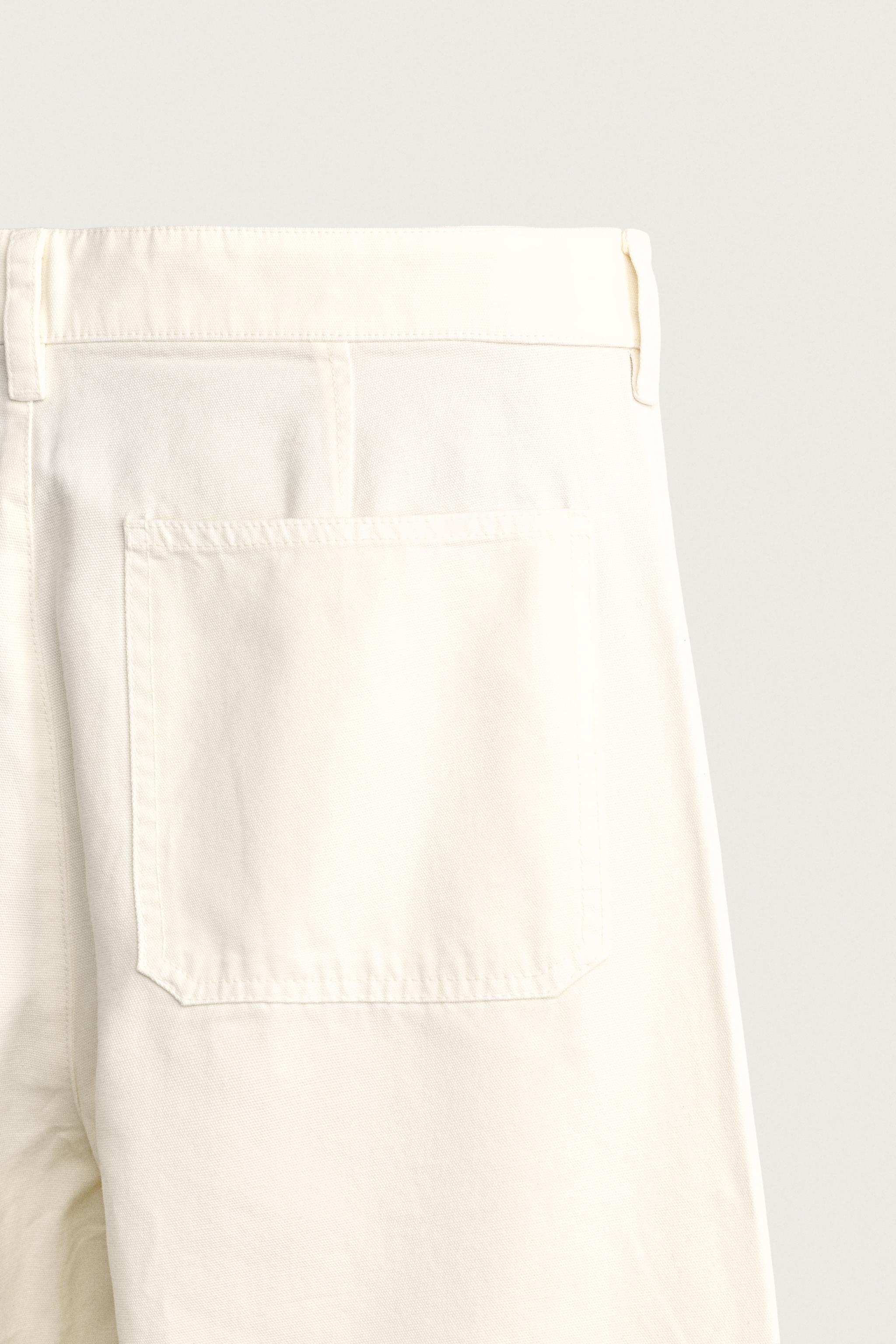 Мужские брюки Zara CANVAS STRAIGHT-FIT PANTS — фото 10