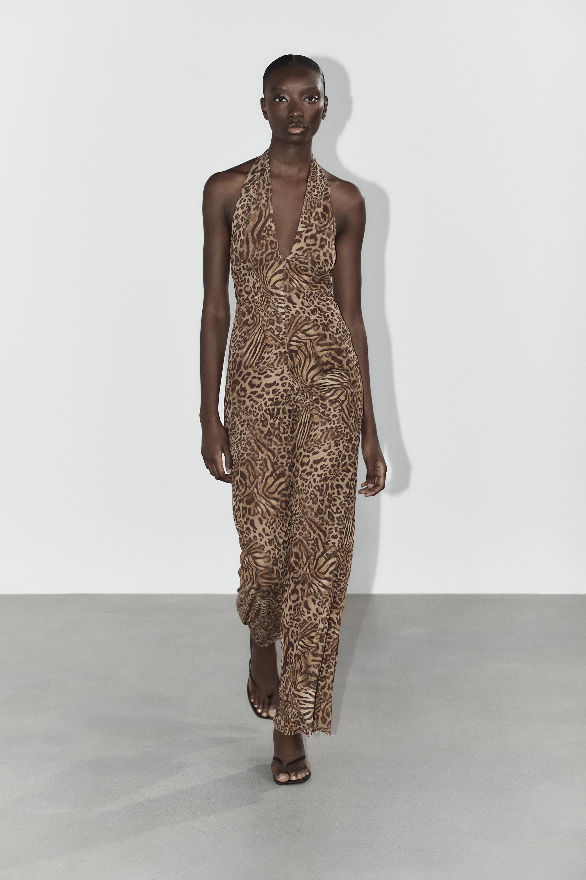 Fashion Animal Print Jumpsuit Cheetah Print Jumpsuit