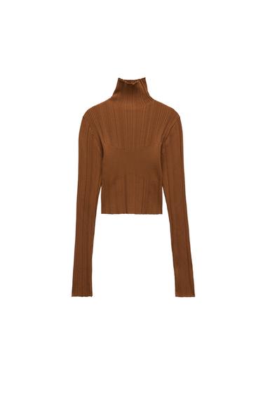 CROPPED KNIT SWEATER