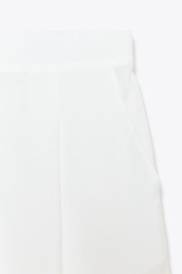 ZW COLLECTION COTTON TROUSERS - White by Zara - Image 5