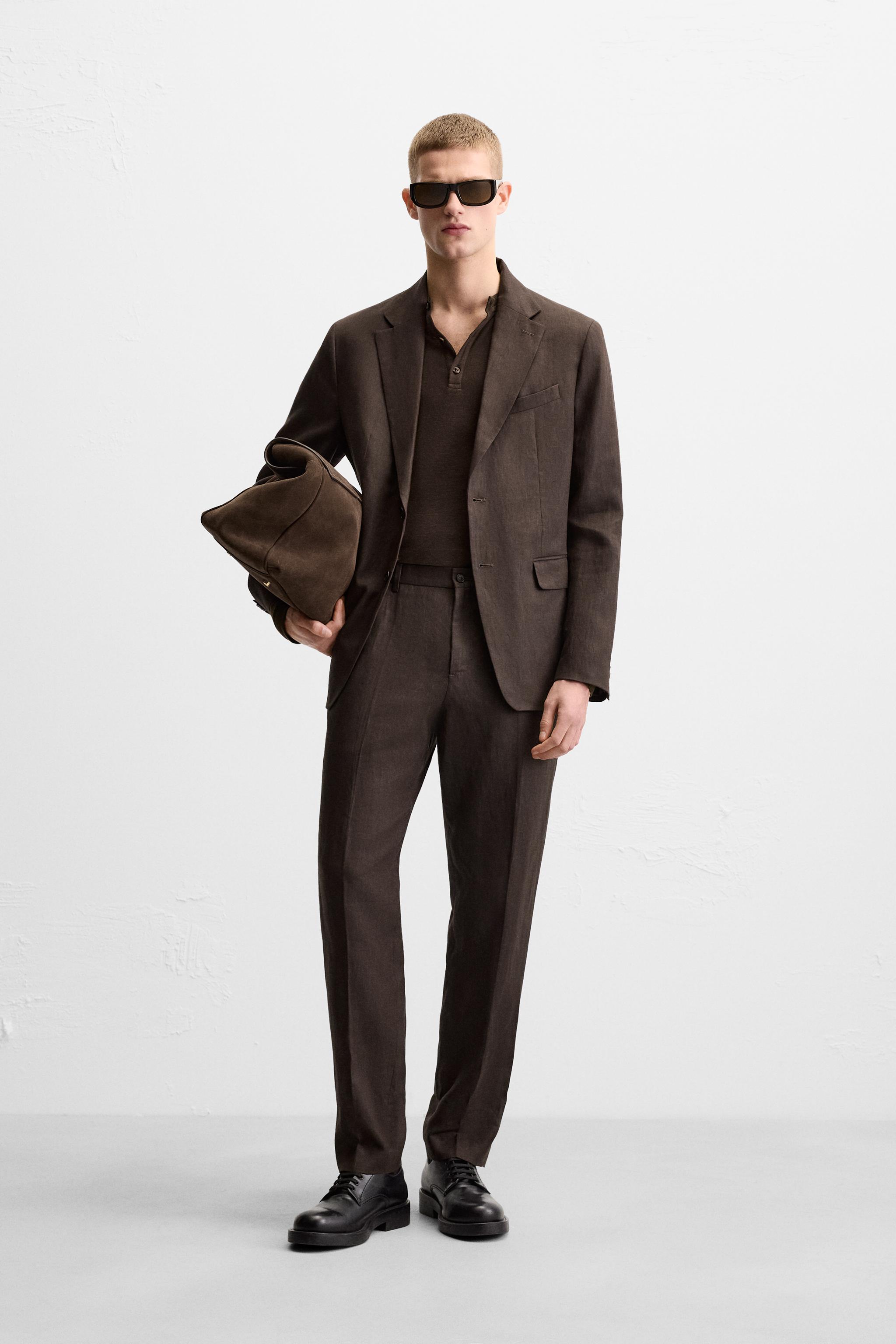 Trajes Chaqueta Trajes De Zara Para Hombre Traje Bordo Ropa Para