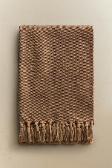 PLAID FRANGES - Marron de Zara - Image 4