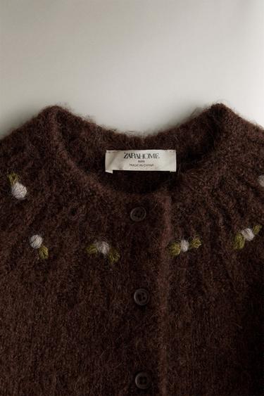 ALPACA BABY CARDIGAN - Chocolate brown by Zara - Image 2