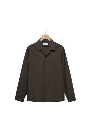 CAMISA PIJAMA JACQUARD - Marrón de Zara