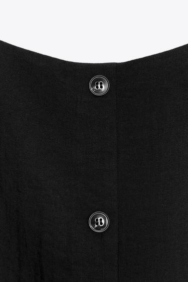TOP BRODÉ DOS NU - Noir de Zara - Image 7