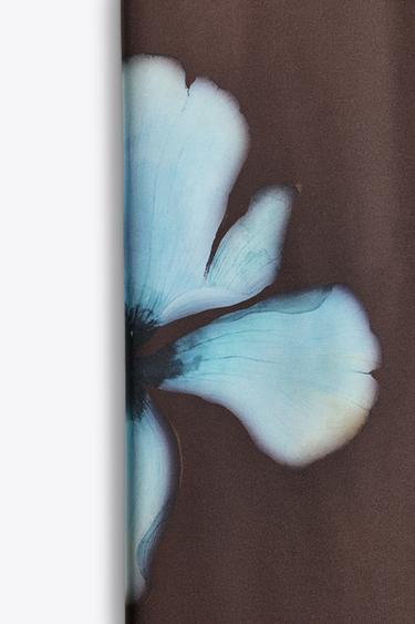 FLORAL PRINT SATIN TROUSERS - Multicoloured by Zara - Image 6