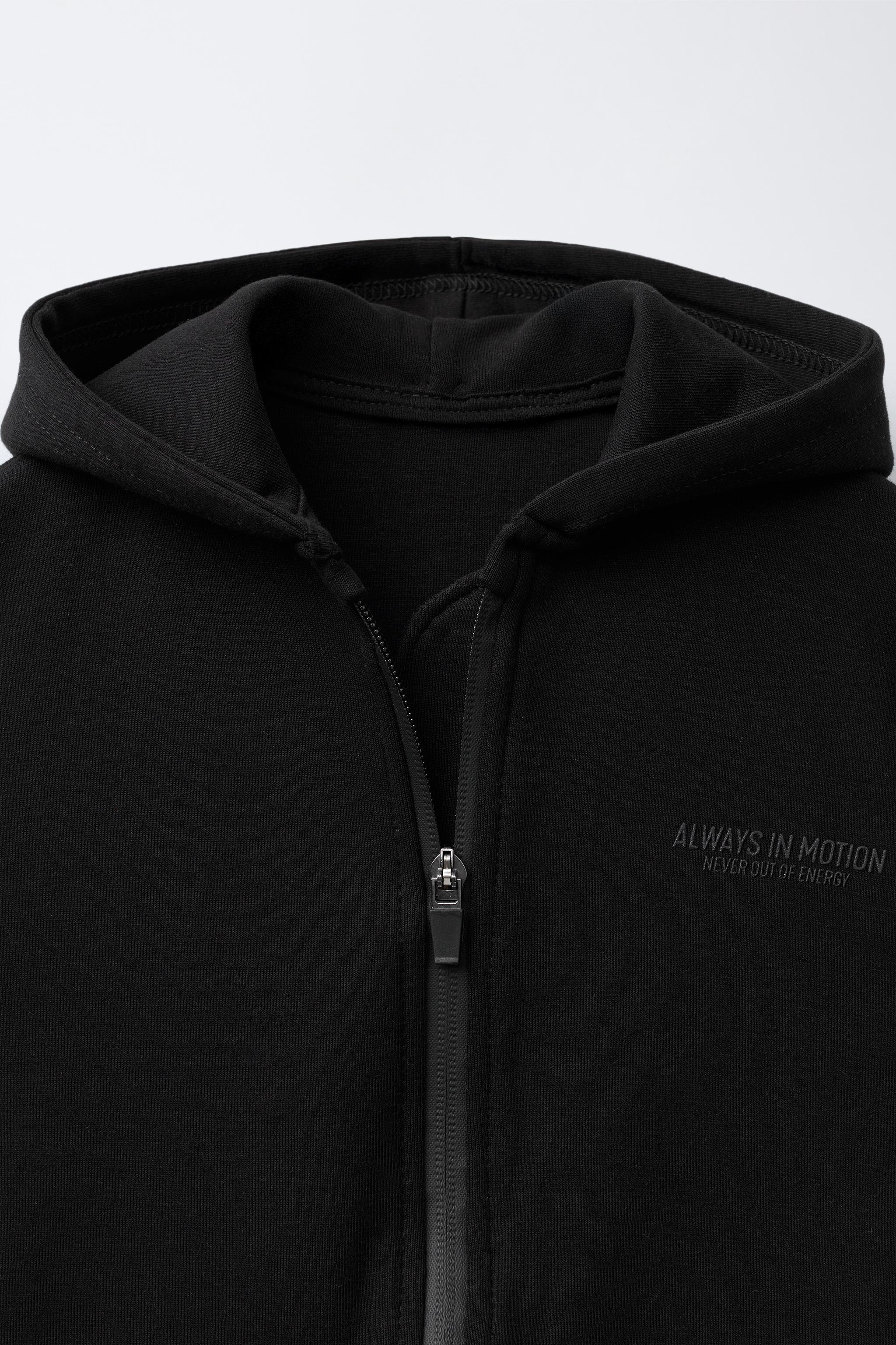 INTERLOCK ZIP SWEATSHIRT - Black | ZARA United States