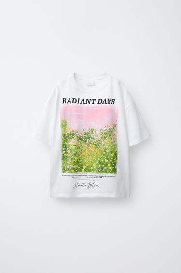 LANDSCAPE PRINT T-SHIRT - Oyster-white by Zara - Image 0