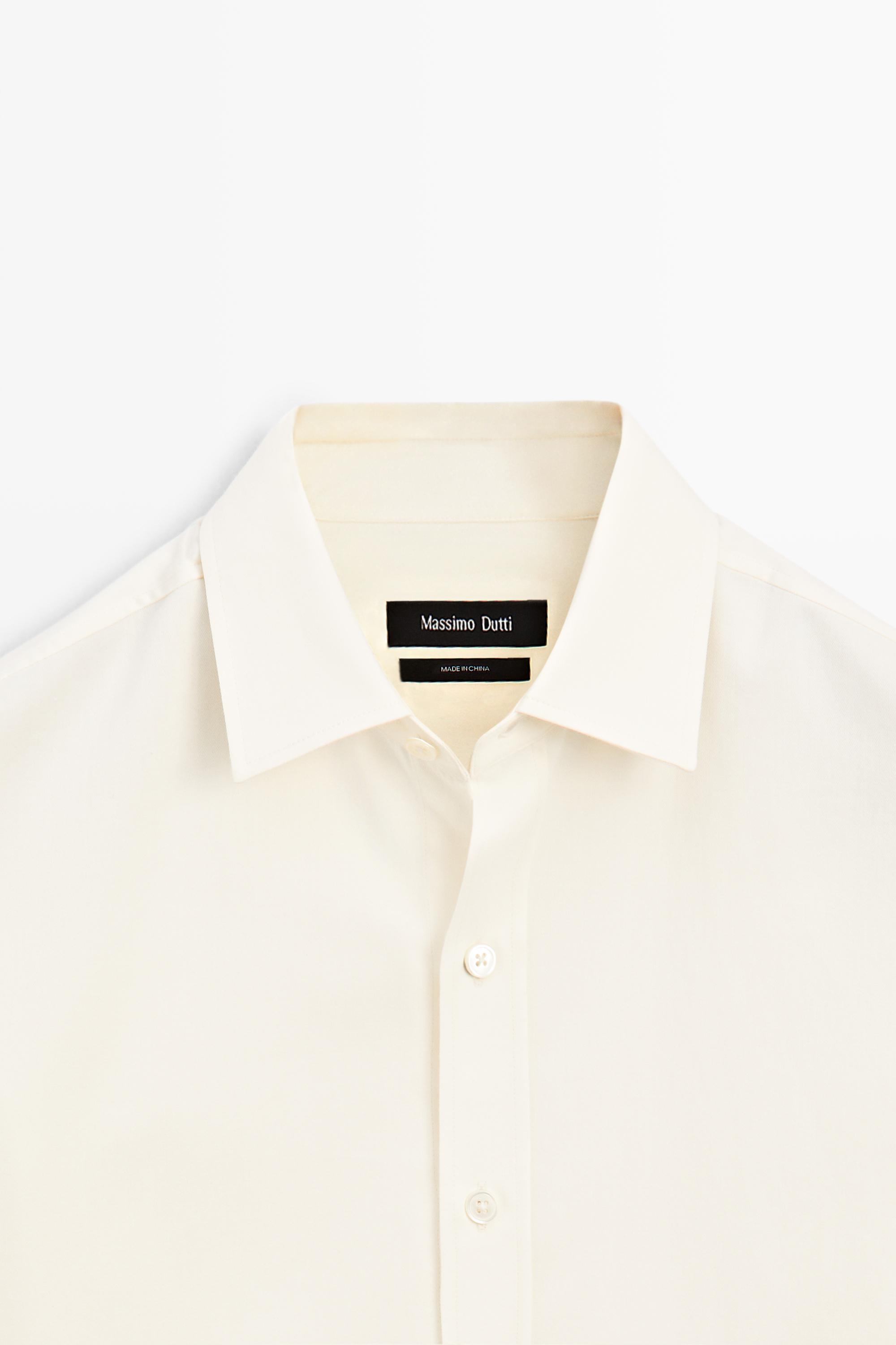 Relaxed fit cotton blend shirt