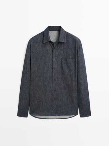 Zara Heavy weight denim shirt - Blue