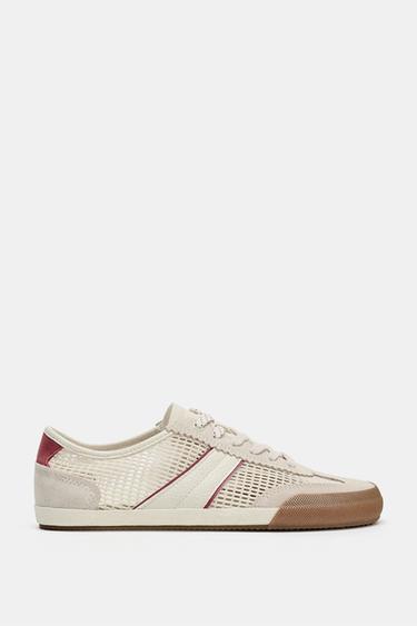 Zara MESH BAREFOOT SNEAKERS - Off White