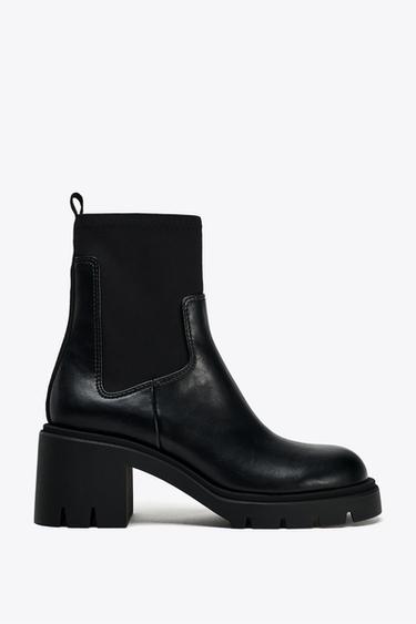 NEOPRENE-EFFECT CHELSEA BOOTS - Black by Zara