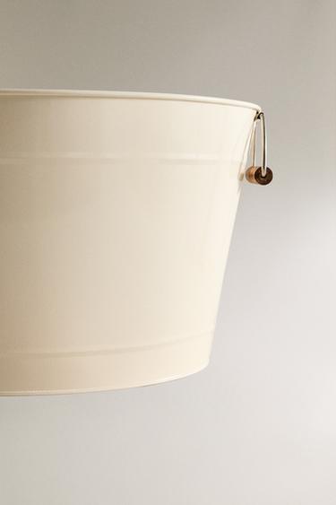 LACQUERED METAL TUB - Cream by Zara - Image 3
