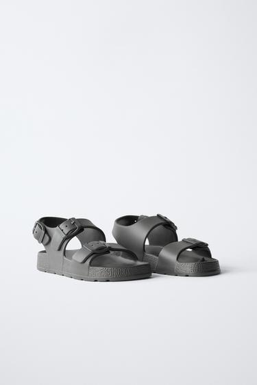 Zara POOL SLIDES - Black
