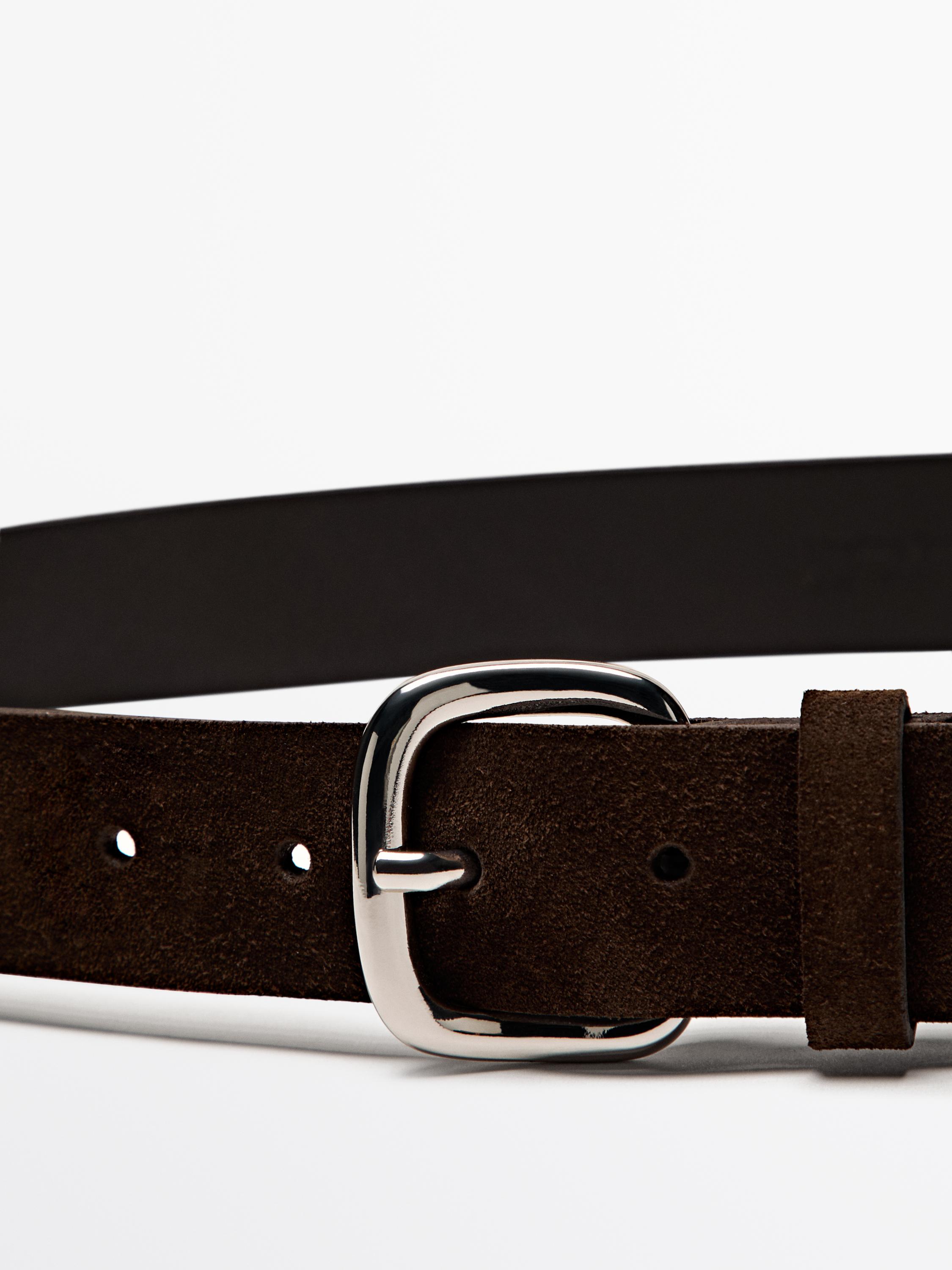 Plush nappa leather belt
