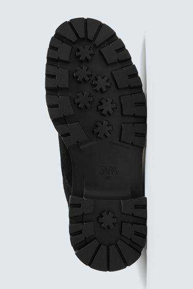 LEATHER LACE-UP BOOTS CHAMPION ® X ZARA - Black by Zara - Image 6