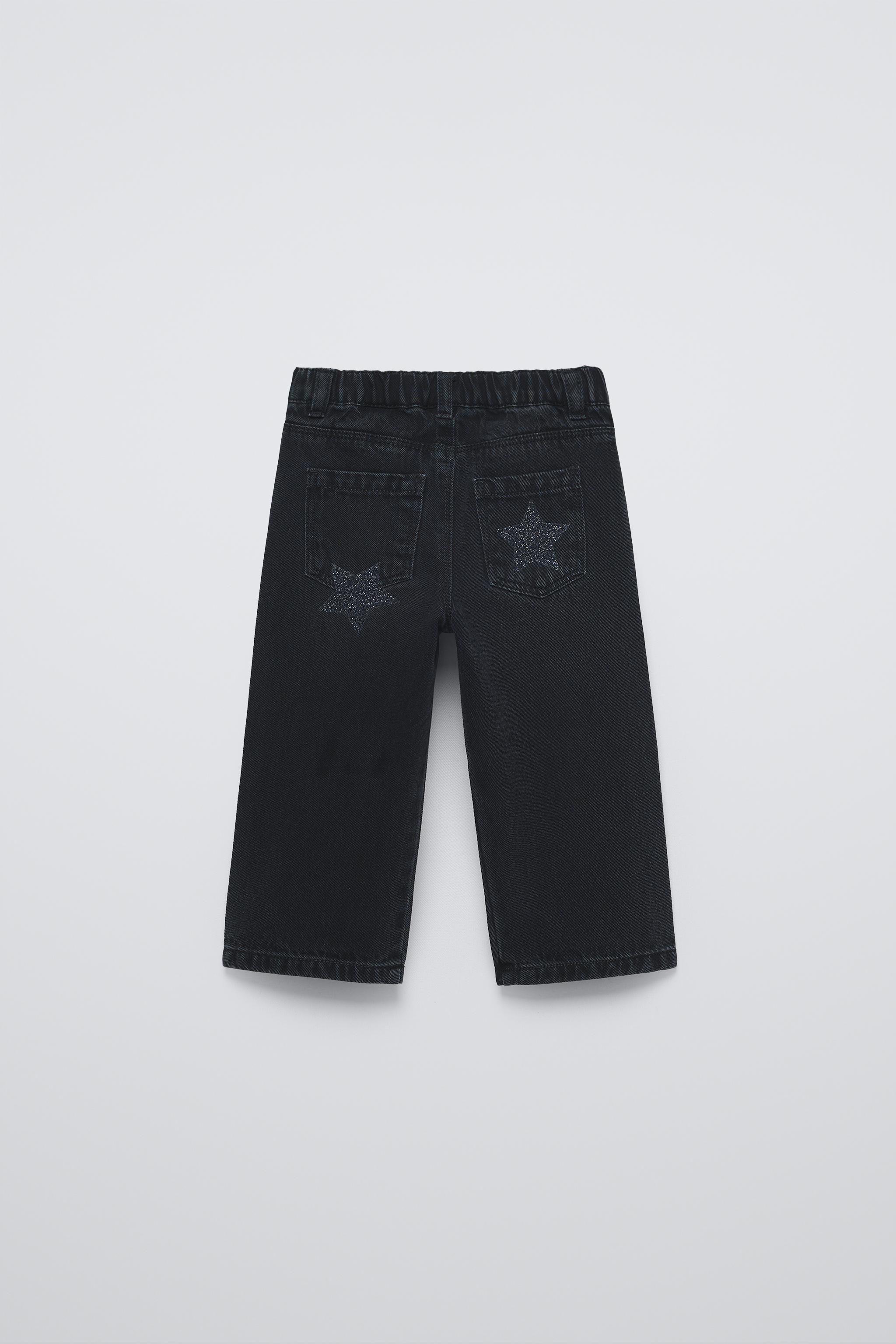 WIDE LEG JEANS WITH SHIMMERY STARS