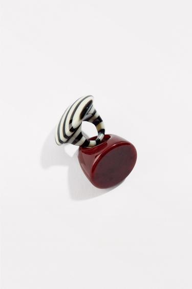 PACK 2 MAXI ANILLOS RESINA - Multicolor de Zara