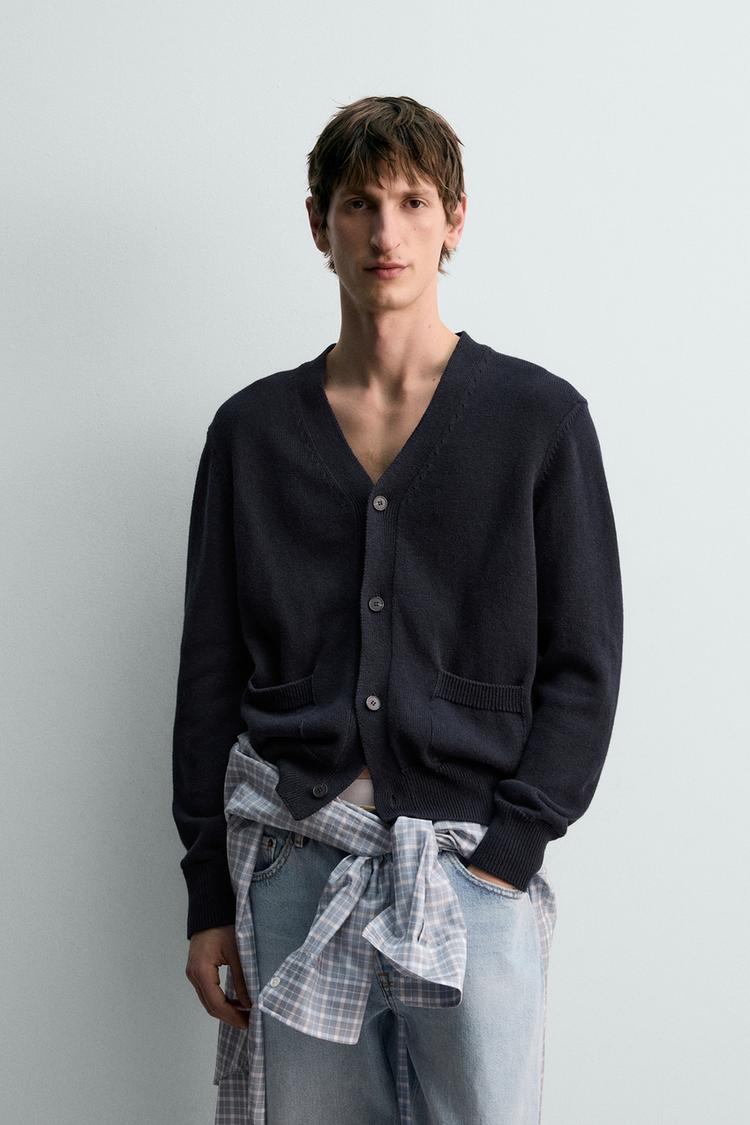 ZARA COTTON/LINEN CARDIGAN