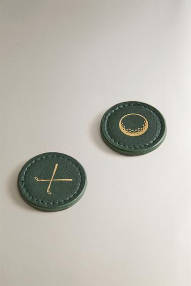 ENSEMBLE MARQUEURS BALLE DE GOLF (LOT DE 2) - Vert de Zara - Image 1