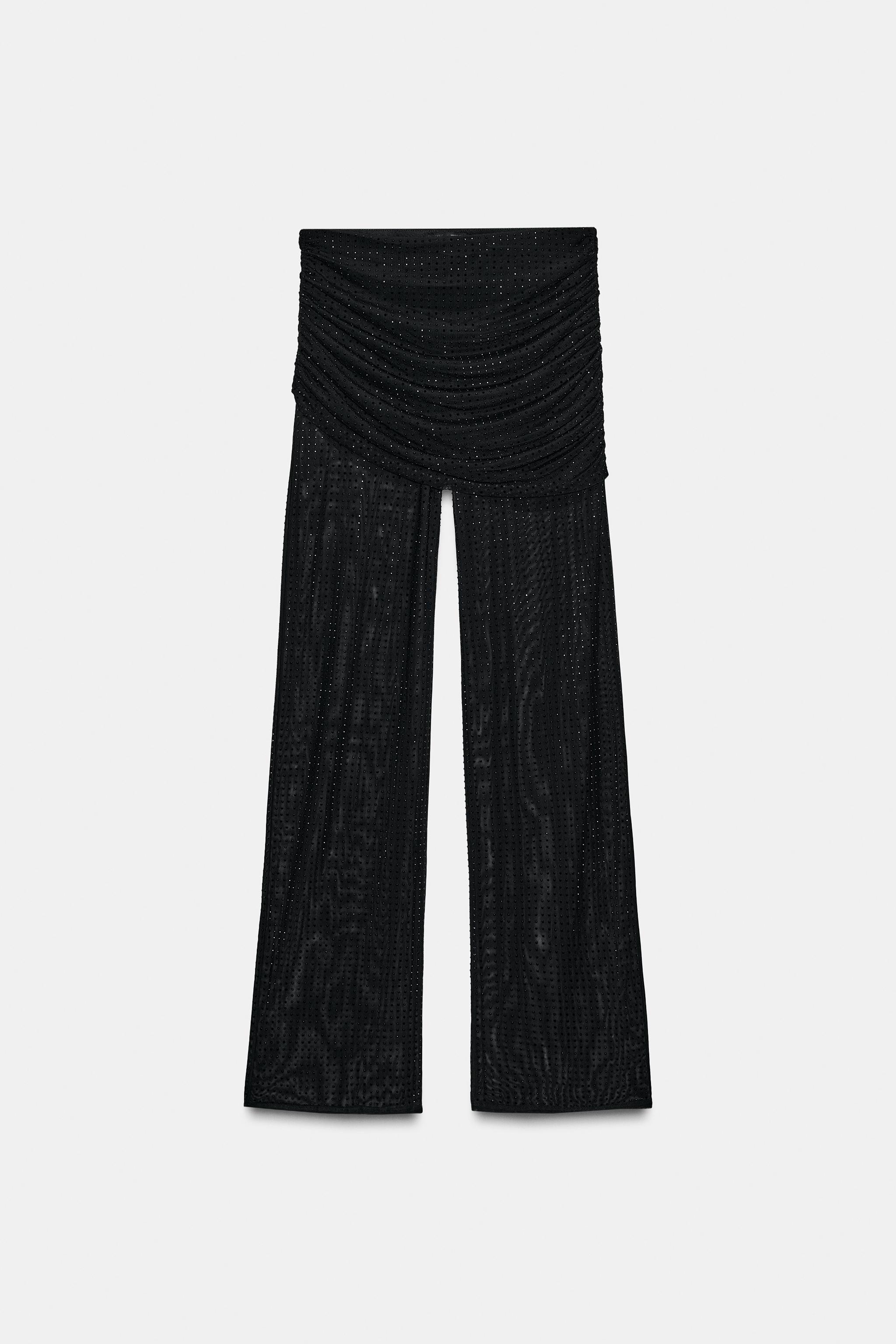 RUFFLED SHIMMER TULLE PANTS